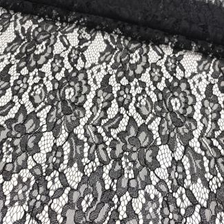 Мереживна тканина "IRMA" з кордовою ниткою 70054_01 Чорний