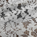 Мереживна тканина "Valentino" з кордовою ниткою 11611_02 Білий