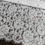 Мереживна тканина "Valentino" з кордовою ниткою (11611_02) Білий