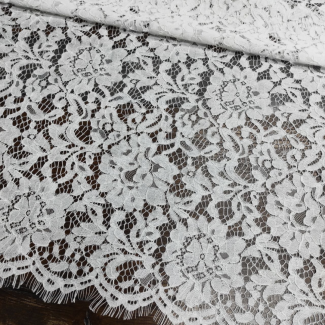 Мереживна тканина "Valentino" з кордовою ниткою 11611_02 Білий
