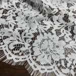 Мереживна тканина "Valentino" з кордовою ниткою 11611_02 Білий