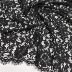 Мереживна тканина "Valentino" з кордовою ниткою 11611_01 Чорний