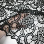 Сітка AMANDA ns01_01 чорна тканина з квітковою вишивкою