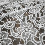Сітка AMANDA ns01_02 молочна тканина з квітковою вишивкою