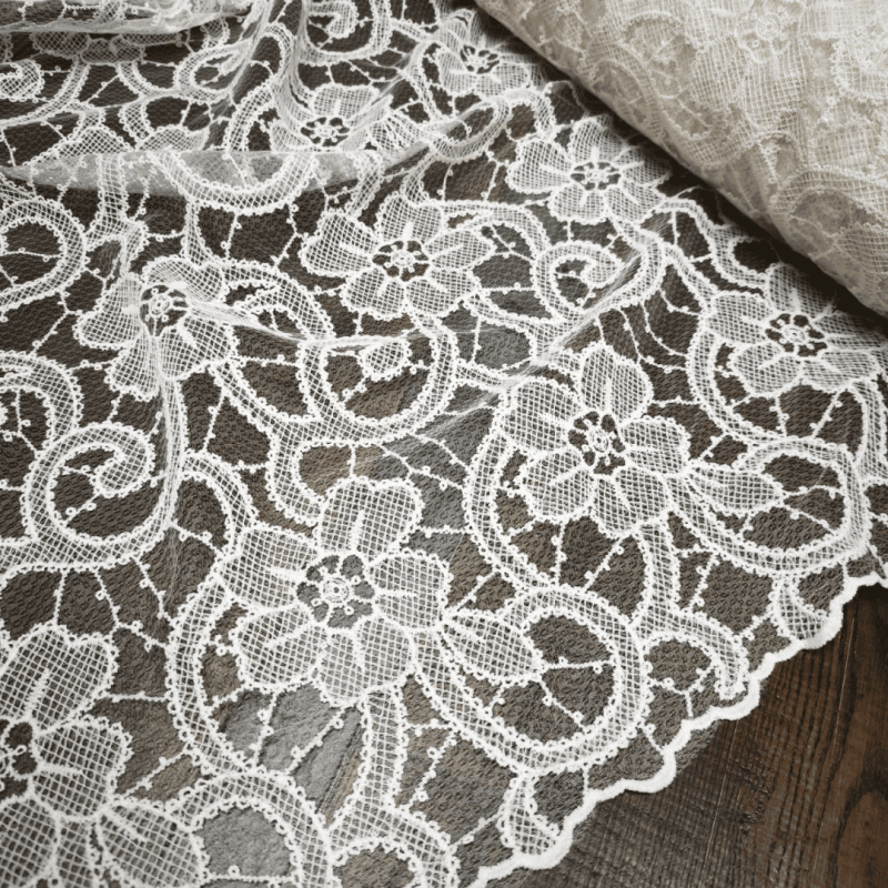 Сітка AMANDA ns01_04 крем мережива тканина Сітка AMANDA ns01_04 крем тканина з квітковою вишивкою