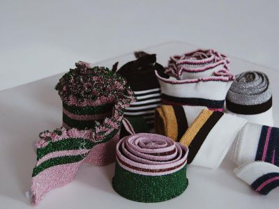 Large selection of decorative elastic and cuffs