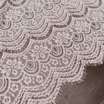 Мереживна тканина "Bloom" з кордовою ниткою 5152-1_06 Пудра