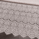 Мереживна тканина "Bloom" з кордовою ниткою (5152-1_06) Пудра