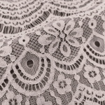 Мереживна тканина "Bloom" з кордовою ниткою 5152-1_06 Пудра