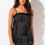 Бахрома замшева 15 см, стрази скло, рожева пудра