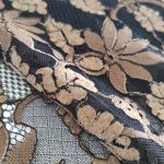 Мереживна тканина з велюром "Cinnamon" (3127_01/04), чорний