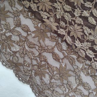 Мереживна тканина з велюром "Cinnamon" (3127_15), латте Мереживна тканина з велюром "Cinnamon" (3127_15), латте