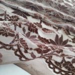 Мереживна тканина з велюром "Cinnamon" (3127_16), шоколад Мереживна тканина з велюром "Cinnamon" (3127_16), шоколад