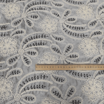 Органза тенсел "IDA" (S36_04) біколор, Крем - тканина з вишивкою