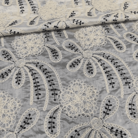 Органза тенсел "IDA" (S36_04) біколор, Крем