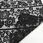Мереживна тканина "Joli" з натуральною ниткою 1609_01 Чорний