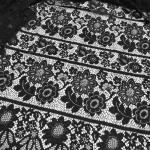 Мереживна тканина "Joli" з натуральною ниткою 1609_01 Чорний