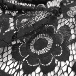 Мереживна тканина "Joli" з натуральною ниткою 1609_01 Чорний