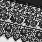 Мереживна тканина "Joli" з натуральною ниткою (1609_01) Чорний Мереживна тканина "Joli" з натуральною ниткою (1609_01) Чорний