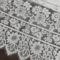 Мереживна тканина "Joli" з натуральною ниткою (1609_02) Білий