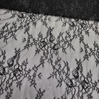 Гіпюр стрейч "Lagoon" (7263_01) Чорний