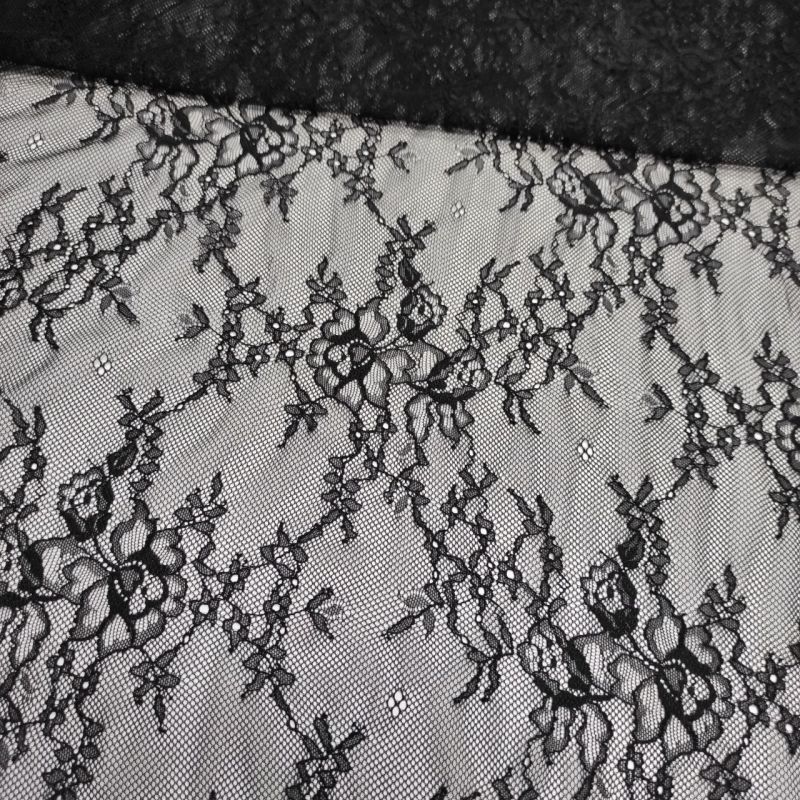 Гіпюр стрейч "Lagoon" (7263_01) Чорний