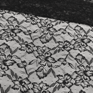 Гіпюр стрейч "Mindi" (7224_01) Чорний