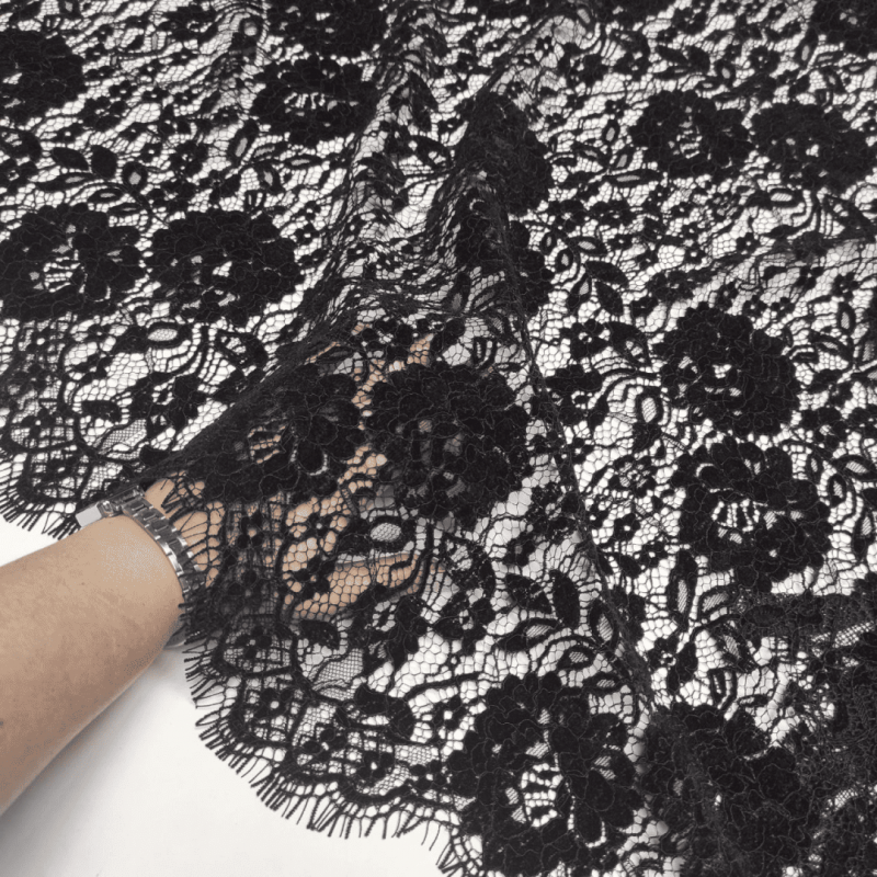 Гіпюр оксамитовий "MONA" (1810_01), чорний