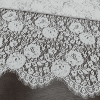 Гіпюр оксамитовий "MONA", купон (1810_02), молочний