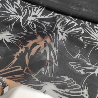 Органза декатована "Taira" (9950_01) Чорний