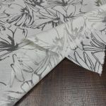 Органза декатована "Taira" (9950_04) Кремовий - напівпрозора тканина з квітковим візерунком