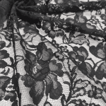 Мереживна тканина "Vivien" з кордовою ниткою 8025_01 Чорний