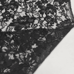 Мереживна тканина "Vivien" з кордовою ниткою 8025_01 Чорний