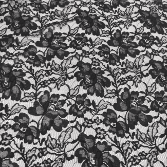 Мереживна тканина "Vivien" з кордовою ниткою 8025_01 Чорний