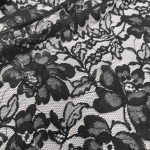 Мереживна тканина "Vivien" з кордовою ниткою 8025_01 Чорний