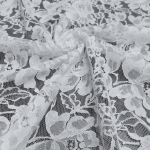 Мереживна тканина "Vivien" з кордовою ниткою 8025_02 Білий