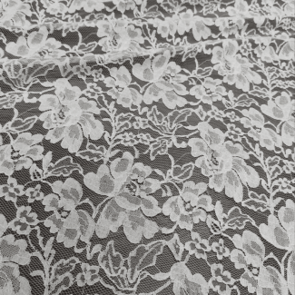 Мереживна тканина "Vivien" з кордовою ниткою 8025_02 Білий