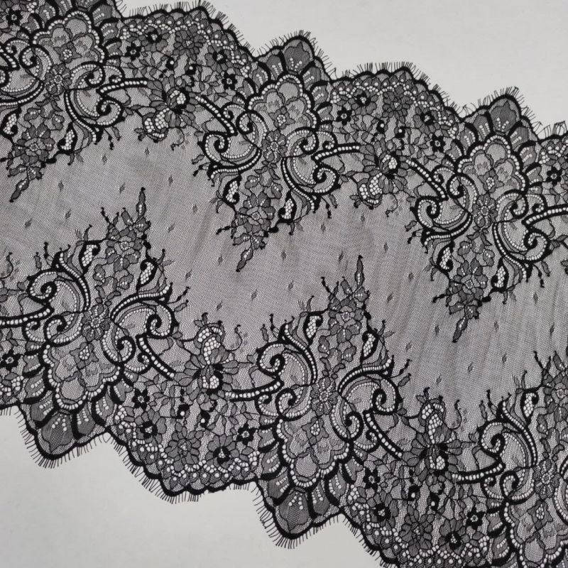 Мереживо французьке 38 см 98031-1_01 Чорний