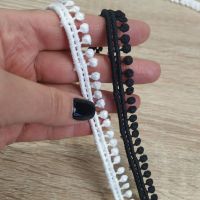 Мереживо макраме 1,2 см 0150_01 Чорний Мереживо макраме 1,2 см 0150_01 Чорний