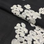 Органза віскозна з вишивкою "MILENA" 1106_01 Чорний