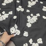 Органза віскозна з вишивкою "MILENA" 1106_01 Чорний