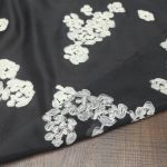 Органза віскозна з вишивкою "MILENA" 1106_01 Чорний