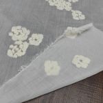 Органза віскозна з вишивкою "MILENA" (1106_02) Вершковий