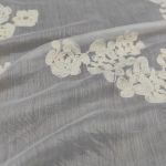 Органза віскозна з вишивкою "MILENA" (1106_02) Вершковий