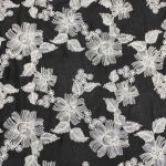 Органза віскозна з вишивкою "ESTER" 1107_01 Чорний