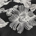 Органза віскозна з вишивкою "ESTER" 1107_01 Чорний