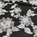 Органза віскозна з вишивкою "ESTER" (1107_01) Чорний