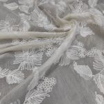 Органза віскозна з вишивкою "ESTER" (1107_02) Вершковий