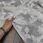 Органза віскозна з вишивкою "ESTER" (1107_02) Вершковий