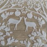 Органза з флоковим напиленням у стилі Dior (1104_02) , молочний/молочний Органза з флоковим напиленням у стилі Dior (1104_02) , молочний/молочний